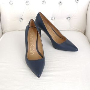 Calvin Klein Nilly Navy Blue Pointed Toe Pumps